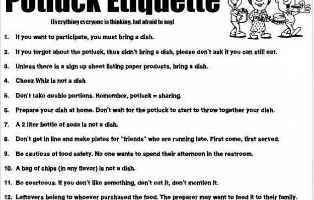 Potluck-etikette til gæster