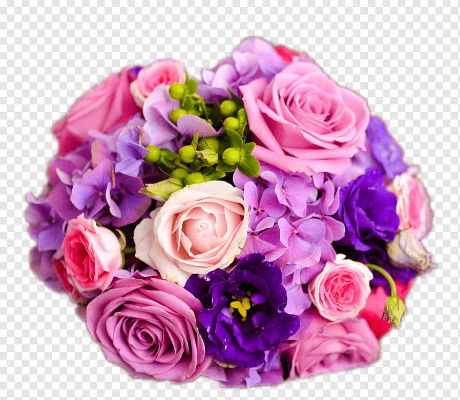 Lilla ageratum brude buket