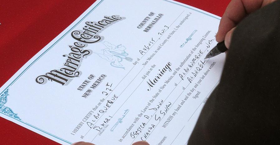 Der bærer dit billede for at få en ægteskabstilladelse i New Mexico