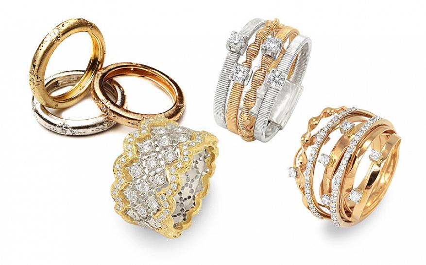 Fra Roberto-mønten "Fantasia Collection" blænder ringen positivt i 18K hvidguld med fuldskårne