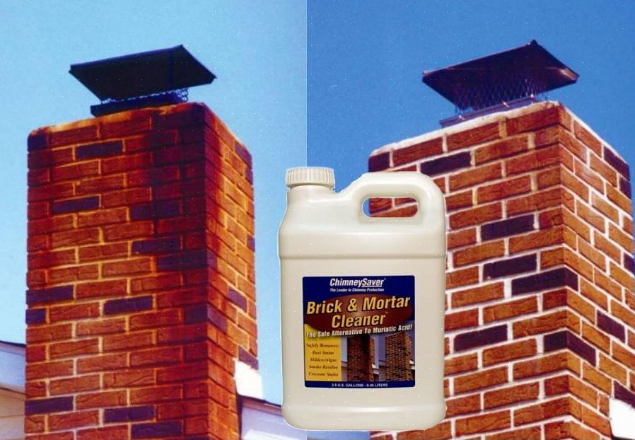 For at rense cement fra en stenmur bruger vi et rengøringsmiddel kaldet "muriatsyre."