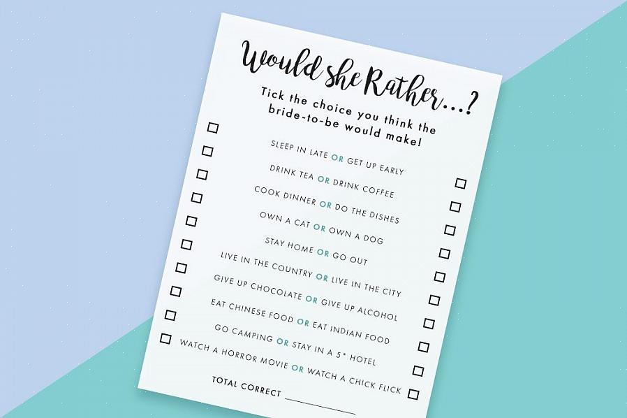 Dette udskrivbare bachelorette party spil er oprettet ligesom det klassiske spil Balderdash