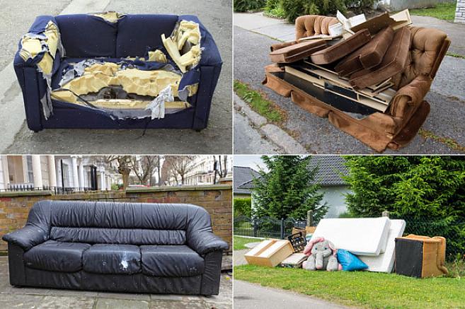 Selvom det er vanskeligt at sælge brugte polstrede møbler til et garagesalg eller gårdsudsalg