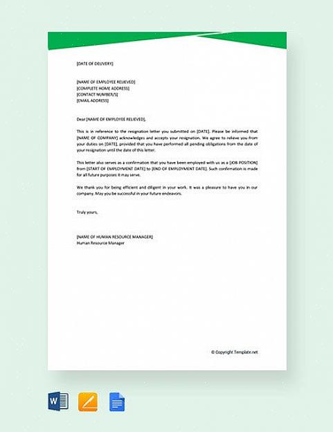 Skal du tilbyde ham et eksempel på et ansættelsesbrev