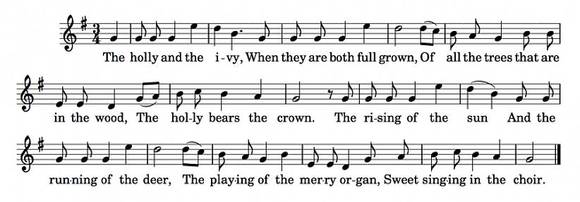Såsom "The Contest of the Holly and the Ivy."