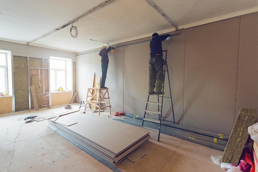 At den yderste kant af dit udvendige hjørne er et andet materiale end gipsforbindelse
